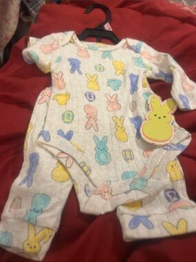 NWT Sz 3/6mths PEEPS Easter bodysuit/pants